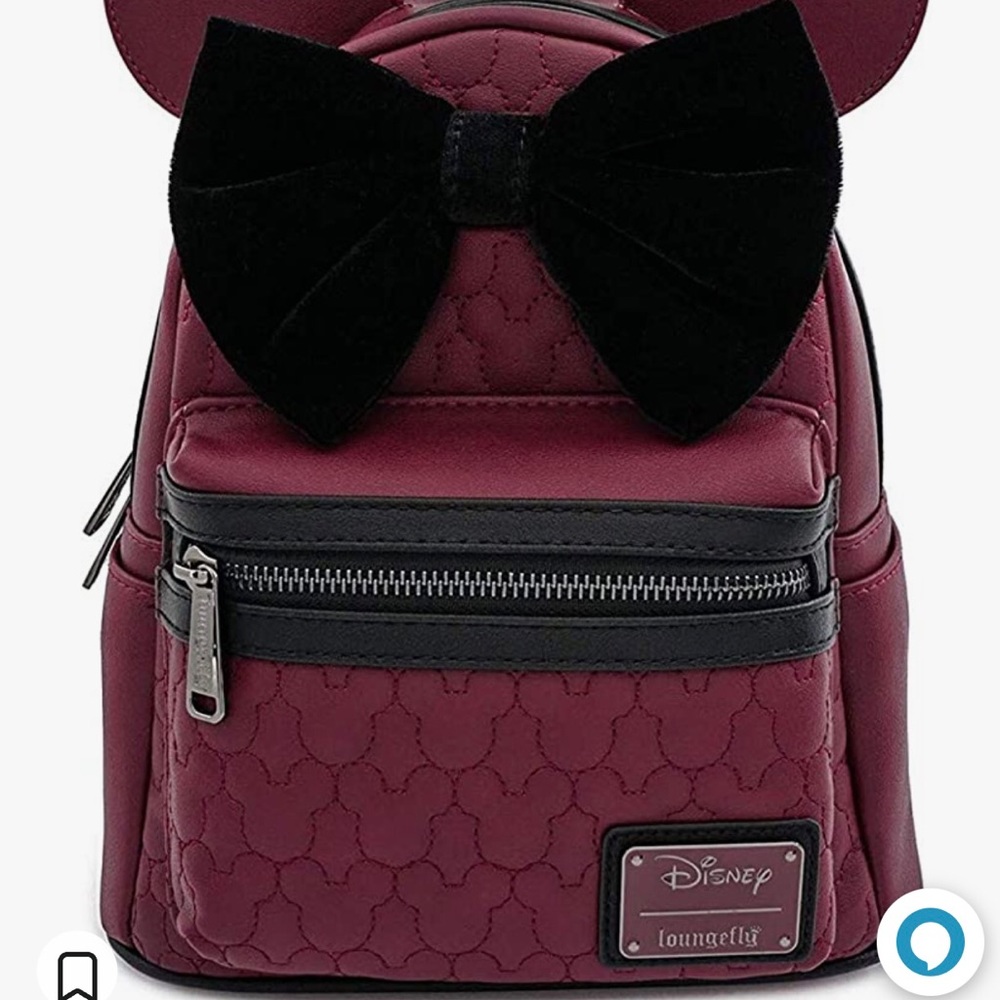 Disney Loungefly Backpack in Maroon / Burgundy (LIKE NEW)
